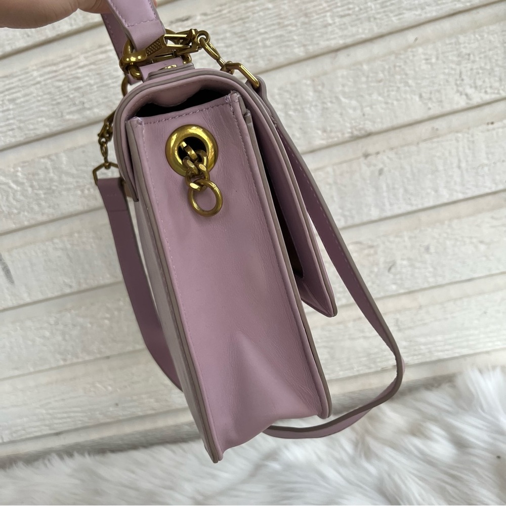 J. Crew Lavender Flap Turnlock Shoulder Bag Satchel - Picture 5 of 11